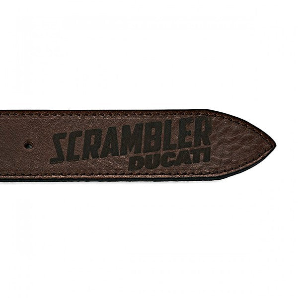 Scrambler Logos Leather Belt